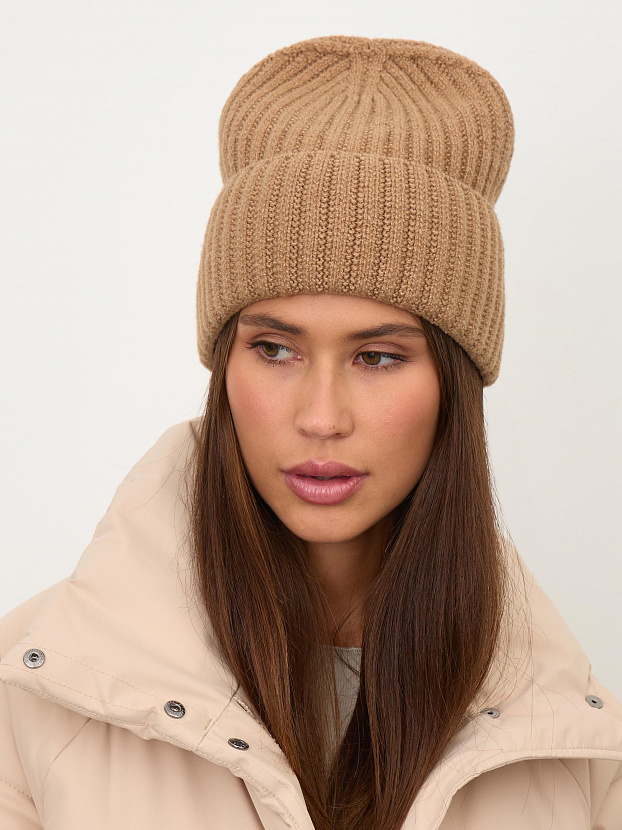 Лайт шапка трикотажная (бежевый меланж, 56-58)
