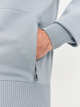 Кардиган мужской из хлопка с карманами на молнии