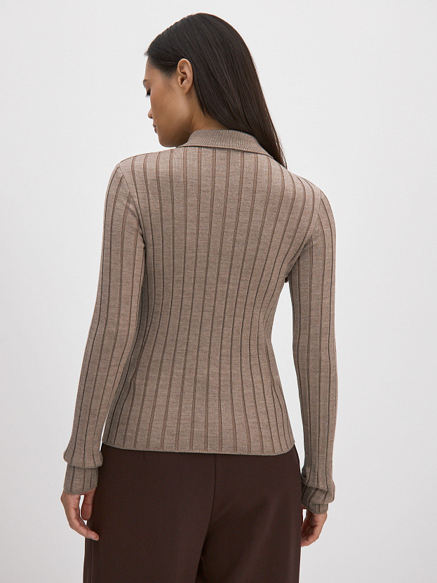 Пейдж джемпер (поло) трикотажный (какао, 44-46)