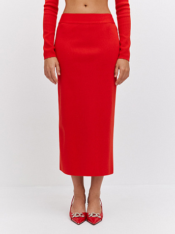 Юбка-миди с разрезом Матрикс