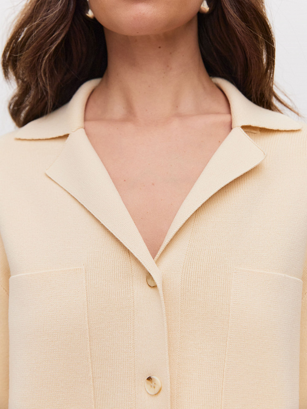 Фрида жакет трикотажный (кремовый, 44-46)