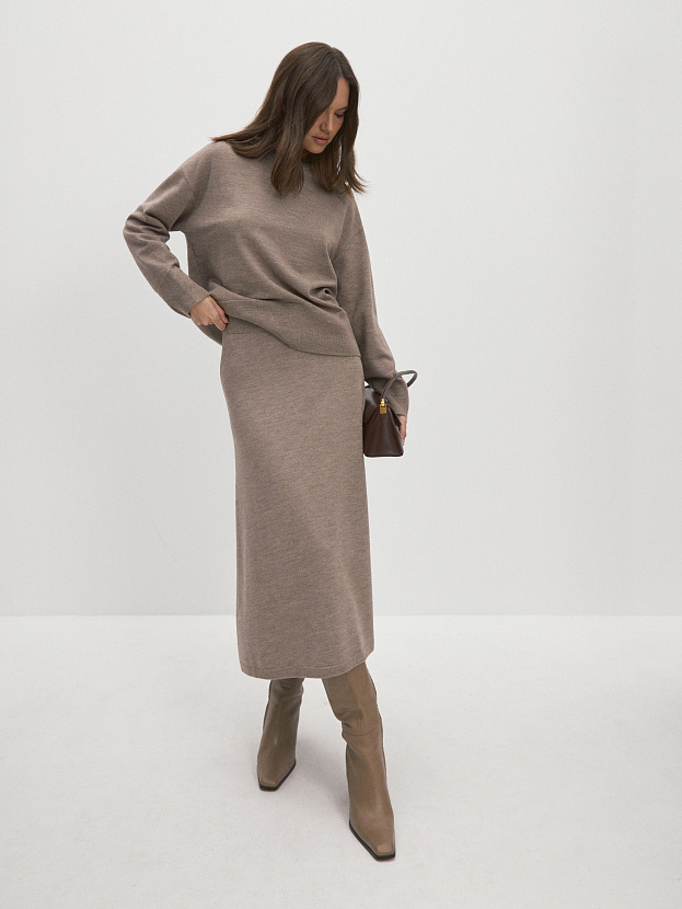 Мисти юбка трикотажная (какао, 44-46)