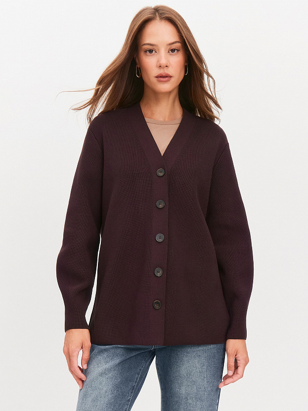 Родос кардиган трикотажный (т.коричневый, 44-46)