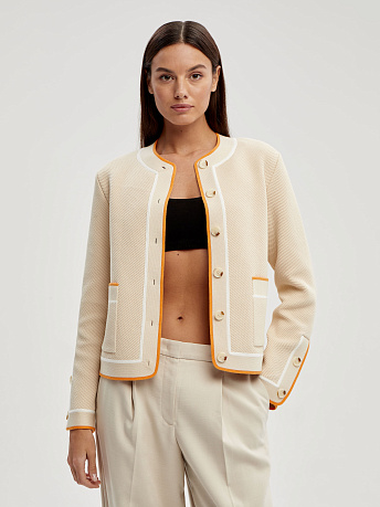 Жакет с акцентной отделкой кантом Майя