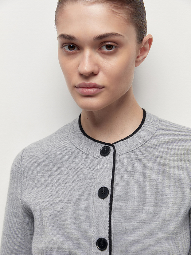 Сириус жакет трикотажный (светло-серый меланж, 46)