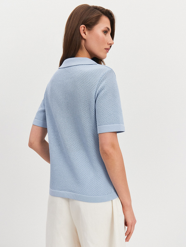 Нолан джемпер (поло) трикотажный (голубой, 44-46)