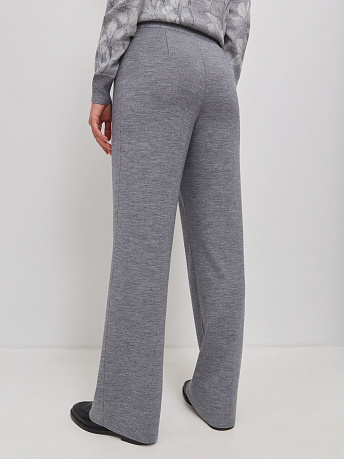 Брюки из шерсти мериноса с защипами Арно