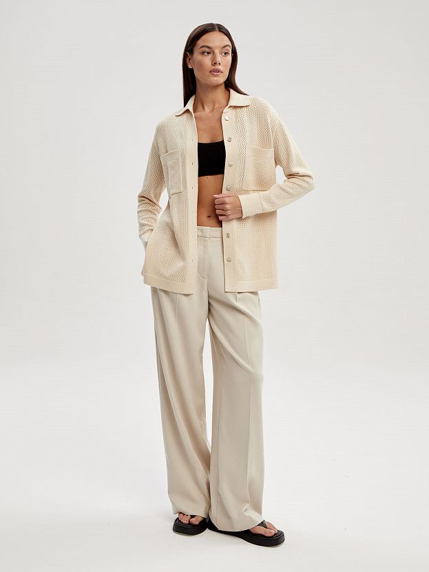 Джули кардиган трикотажный (кремовый, 44-46)