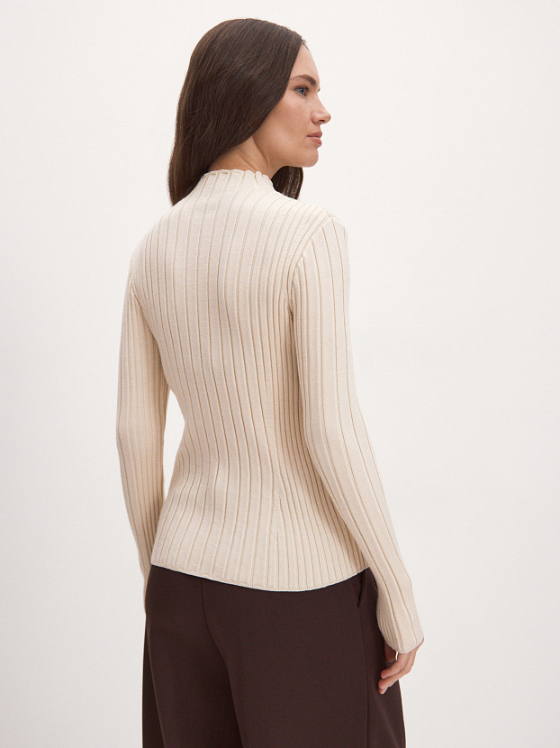 Латте водолазка трикотажная (кремовый, 44-46)