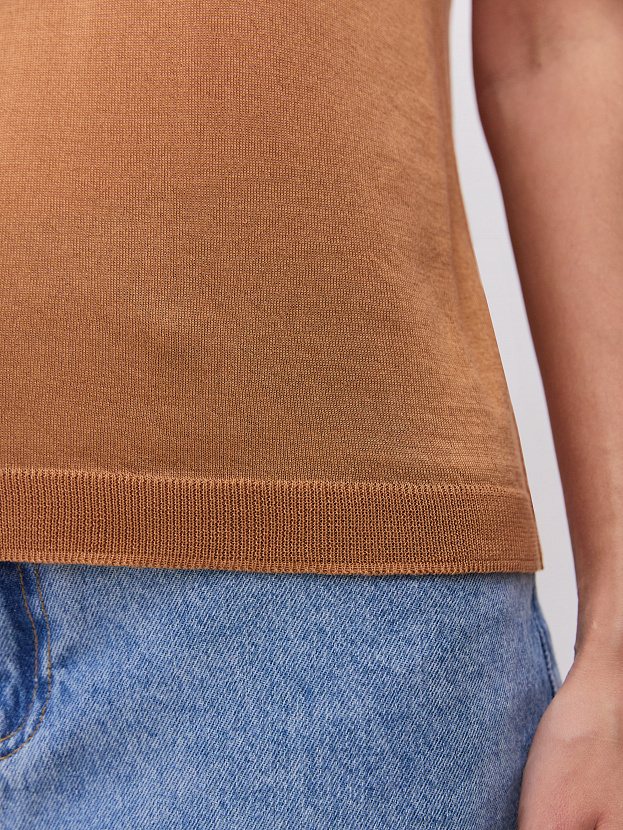 Адель джемпер (футболка) трикотажный (т.бежевый, 44-46)