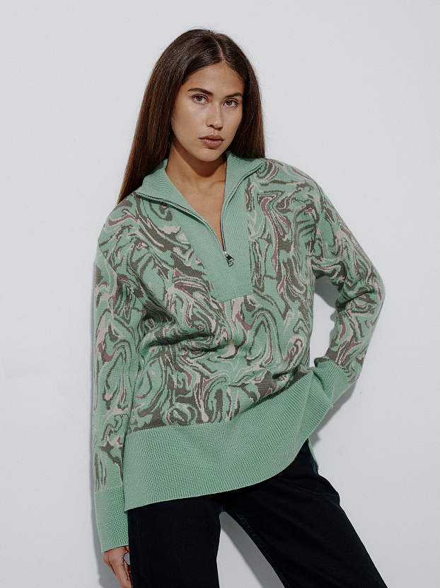 Грация джемпер трикотажный (светло-зеленый, 44-46)