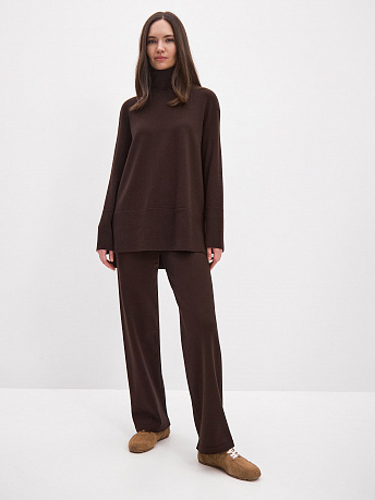 Брюки с шерстью мериноса и вискозой Сатурн