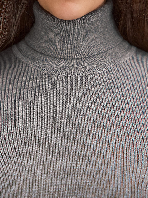 Клео водолазка трикотажная (серый меланж, 44-46)