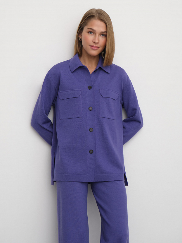 Джемми костюм ( рубашка+брюки ) трикотажный (фиолетовый, 40-42/164-170)