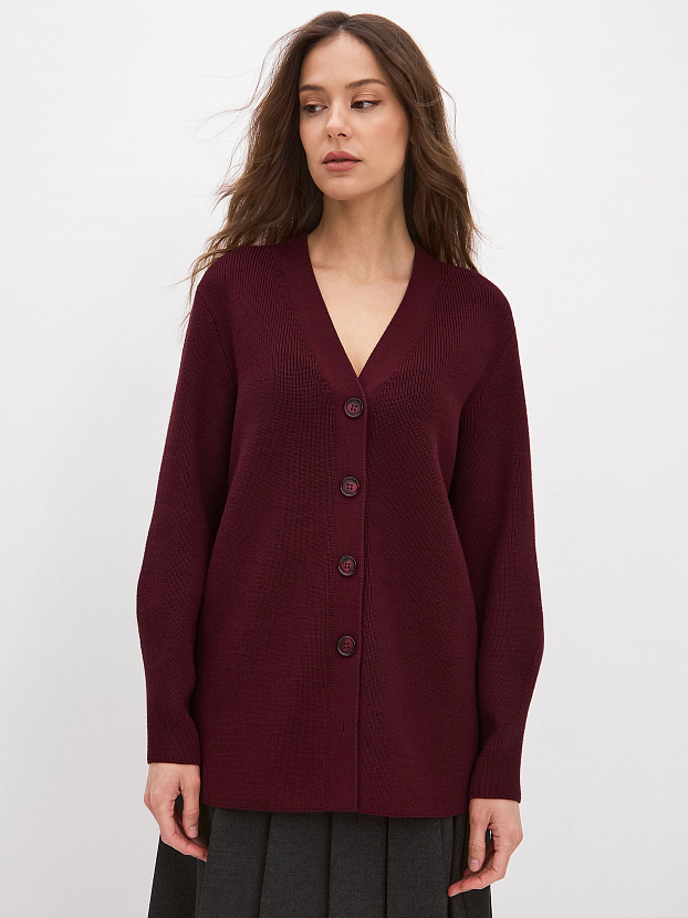 Родос кардиган трикотажный (бордо, 44-46)