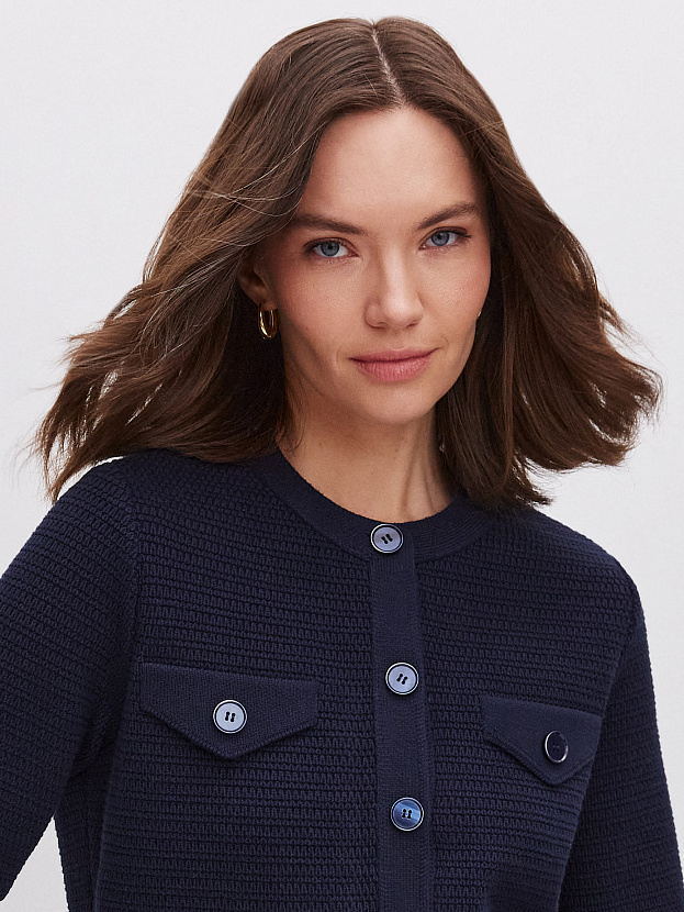 Шарм жакет трикотажный (синий, 46)