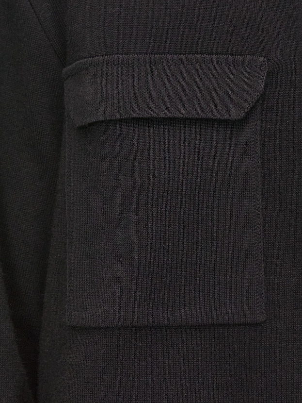 Джем кардиган (рубашка) трикотажный (черный, 44-46)