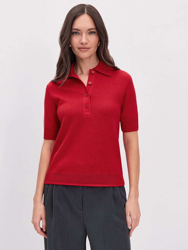 Симоне джемпер (футболка) трикотажный (темно-красный, 44-46)