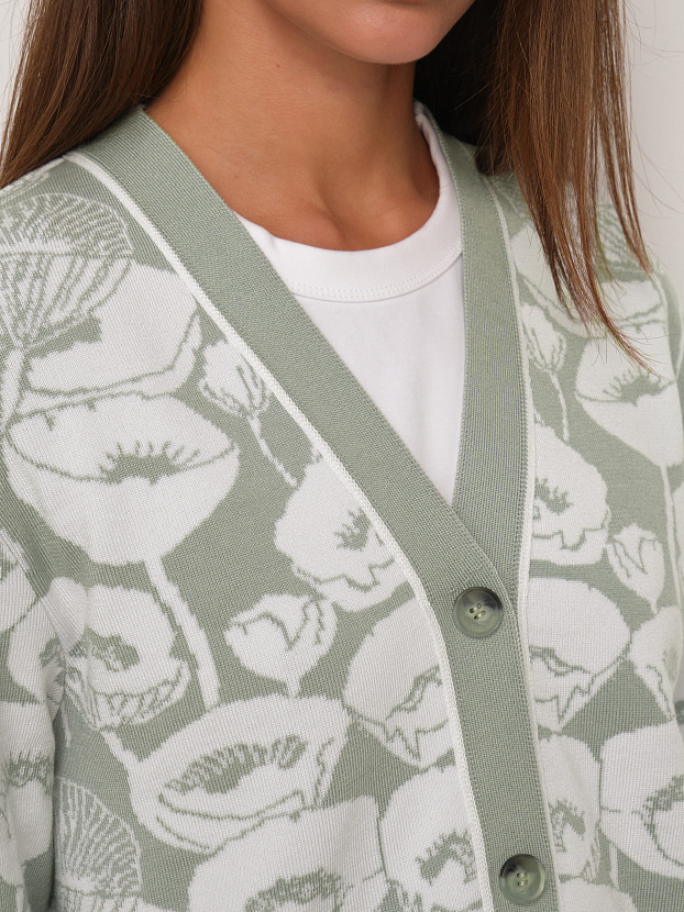 Сандро кардиган трикотажный (светло-зеленый, 44-46)