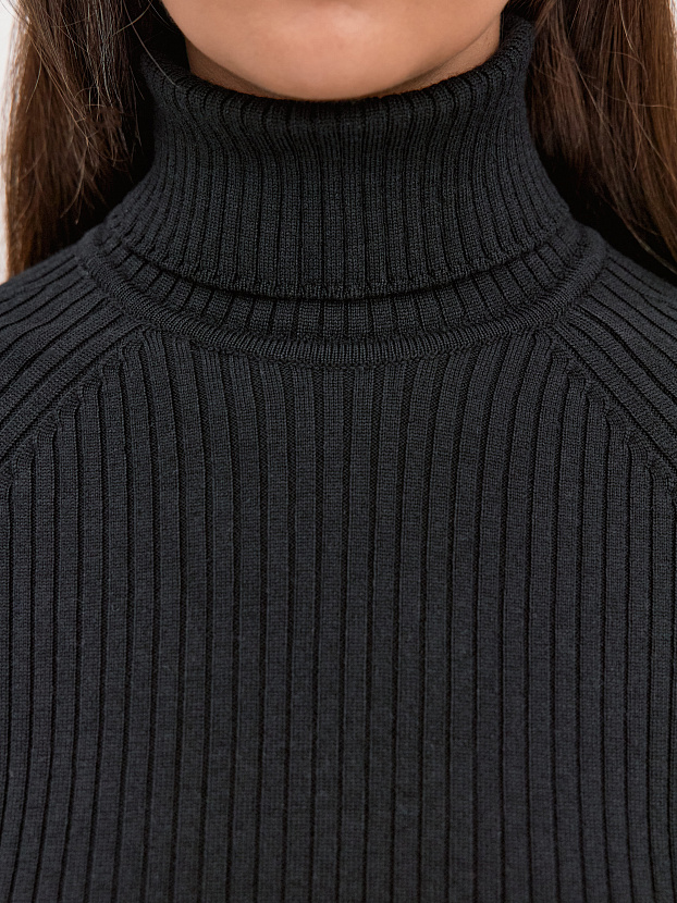 Инди водолазка трикотажная (черный, 44-46)