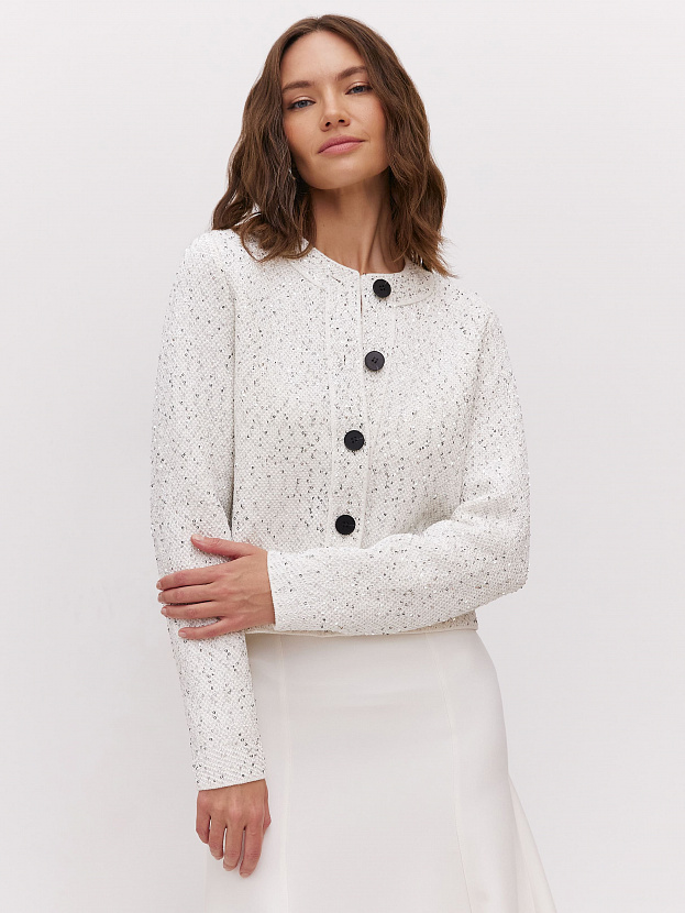 Антарес жакет трикотажный (белый, 44-46)