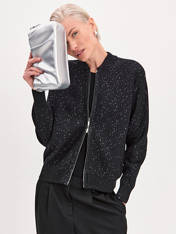 Бомбер из хлопка с пайетками Рио