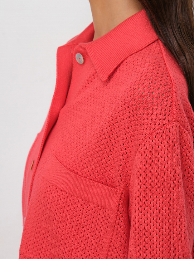 Джули кардиган трикотажный (глубокий коралловый, 44-46)