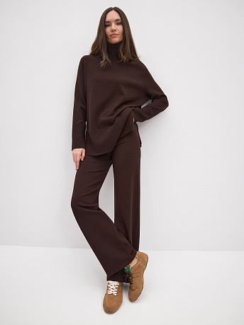 Брюки с шерстью мериноса и вискозой Сатурн