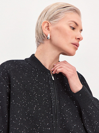 Бомбер из хлопка с пайетками Рио