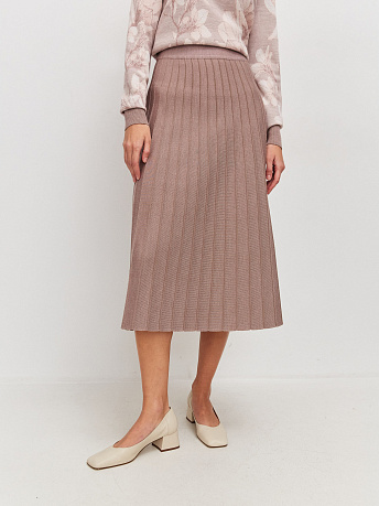 Плиссированная юбка из шерсти с вискозой Тахо