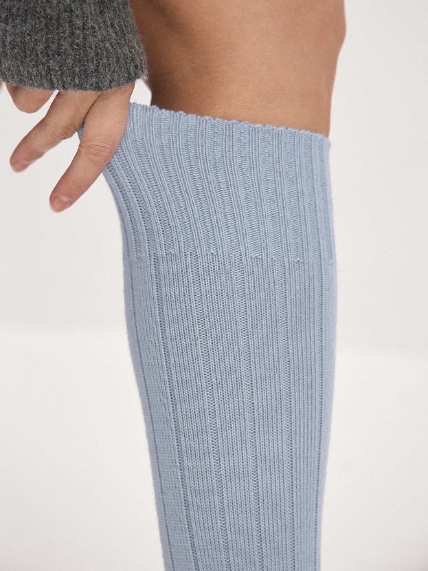 Гольфы трикотажные Степ (небесно-голубой, 36-40)