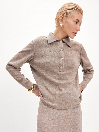 Джемпер из шерсти мериноса с вискозой и люрексом Логан