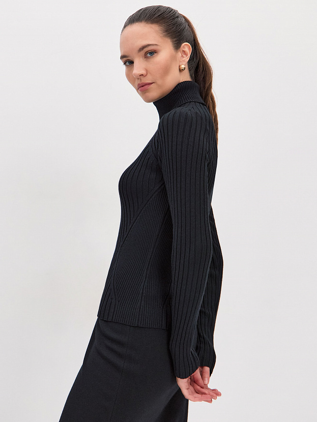 Люси водолазка трикотажная (черный, 44-46)