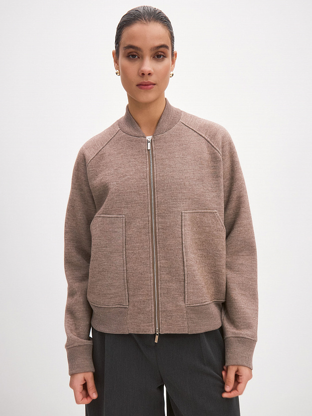 Арте кардиган (бомбер) трикотажный (какао, 44-46)