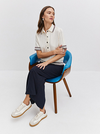 Футболка-поло с акцентными полосками Данте