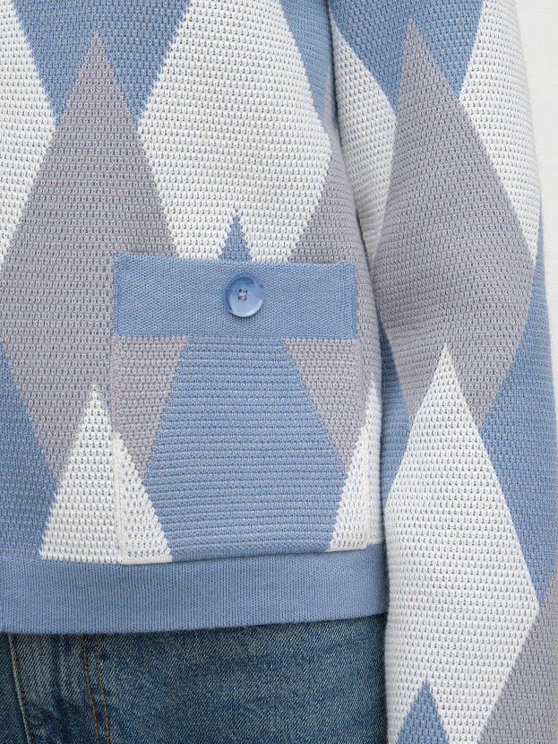 Скай жакет трикотажный (серо-голубой, 44-46)