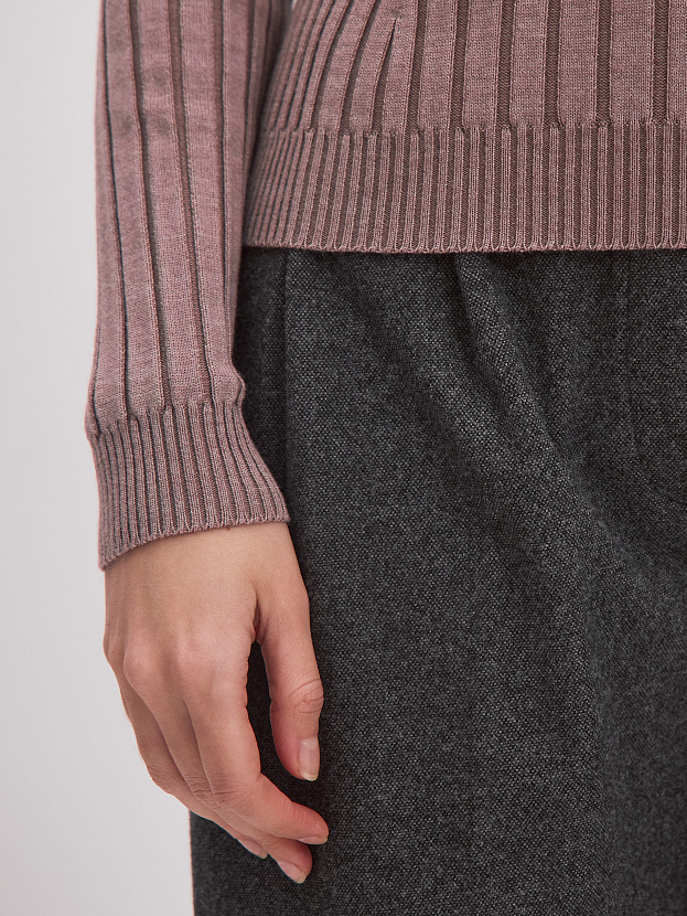 Китон водолазка трикотажная (розовато-серый, 44-46)