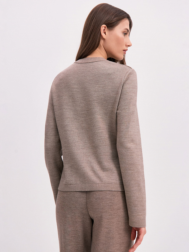 Мята кардиган трикотажный (какао, 46)