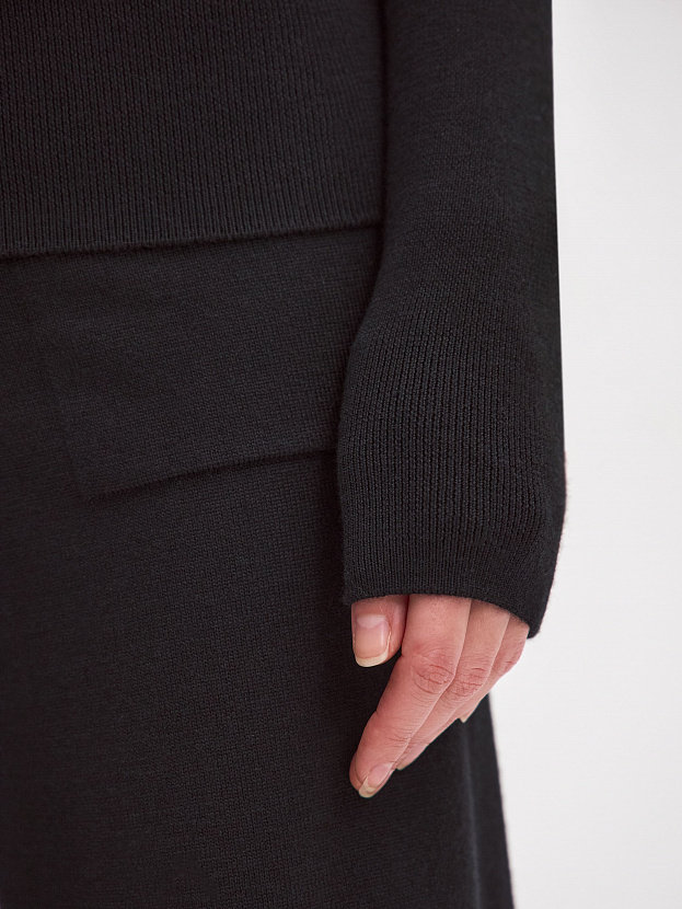 Клео водолазка трикотажная (черный, 44-46)