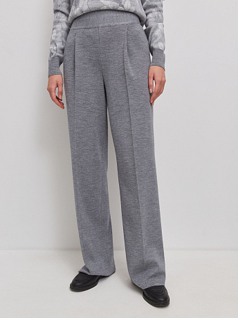 Брюки из шерсти мериноса с защипами Арно