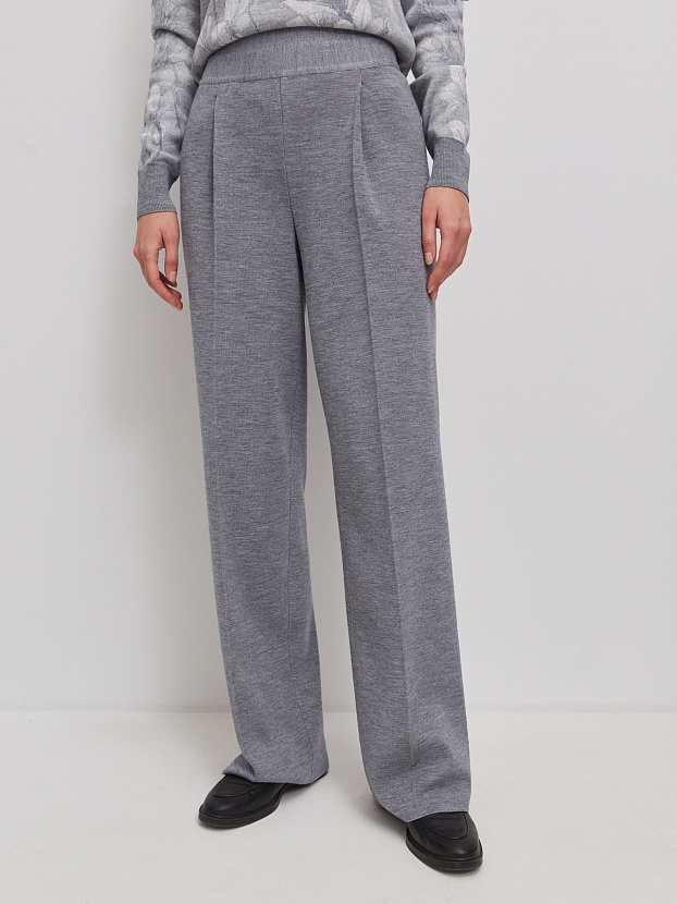 Арно брюки трикотажные (серый меланж, 44-46/164-170)