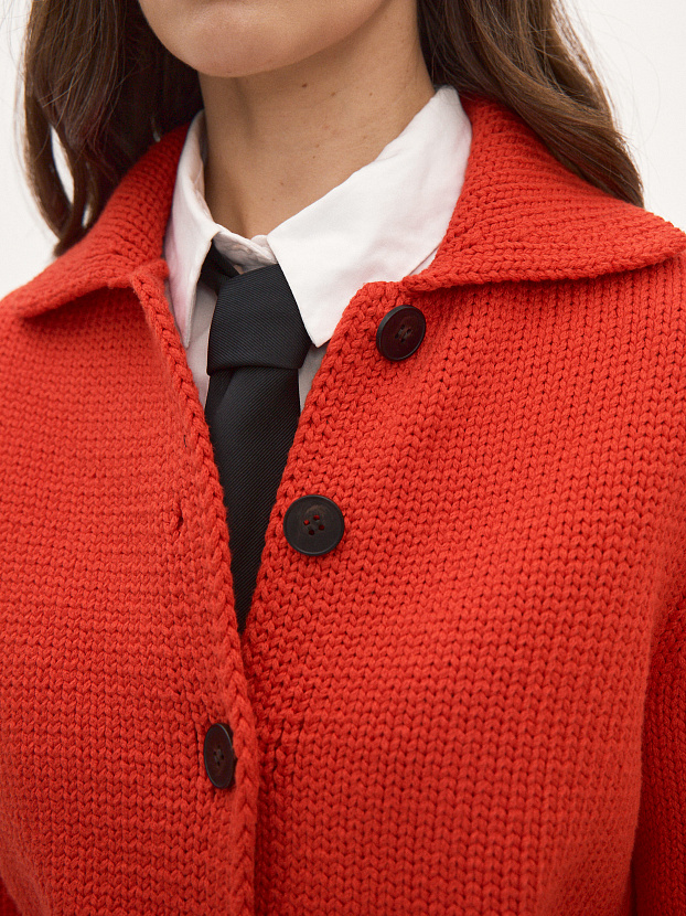 Клауди кардиган трикотажный (красный, 44-46)