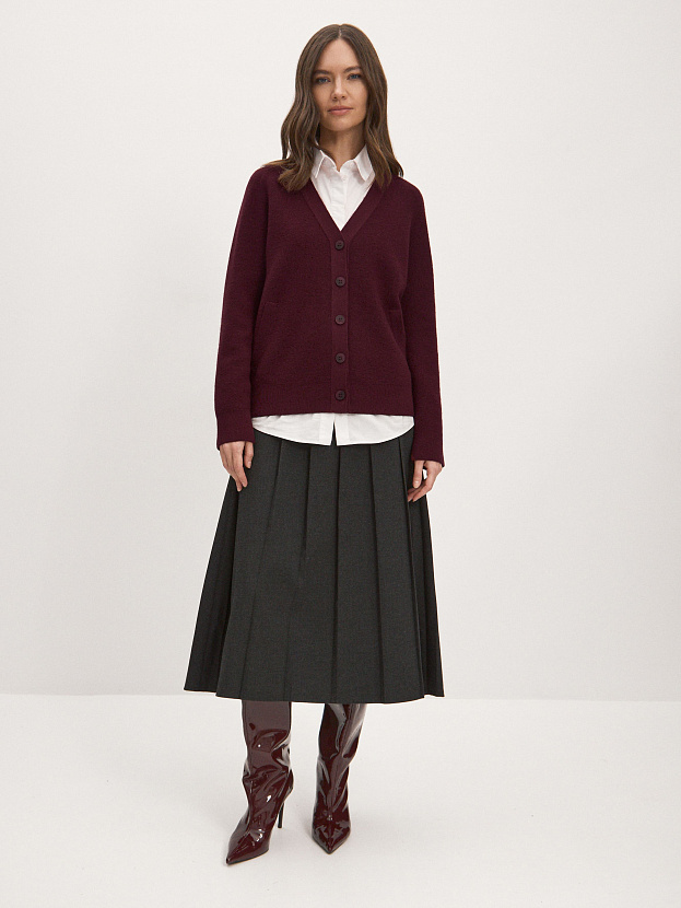 Рига кардиган трикотажный (бордо, 44-46)