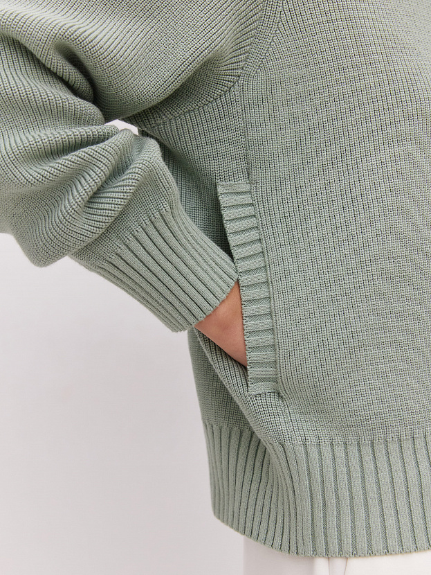 Гранд джемпер (бомбер) трикотажный (светло-зеленый, 44-46)