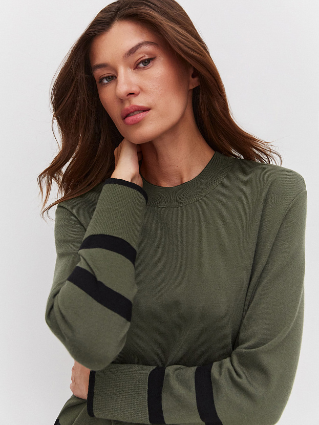 Стрит джемпер трикотажный (хаки, 44-46)