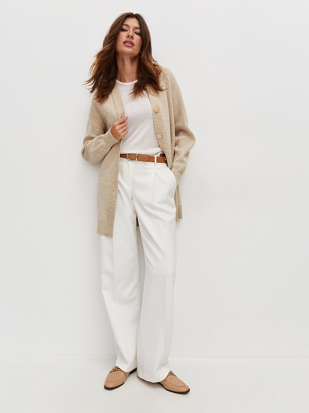 Блюз кардиган трикотажный (кремовый, 44-46)