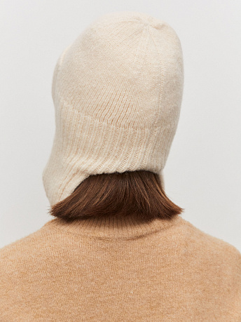 Шапка-ушанка из мохера и шерсти мериноса Онтарио