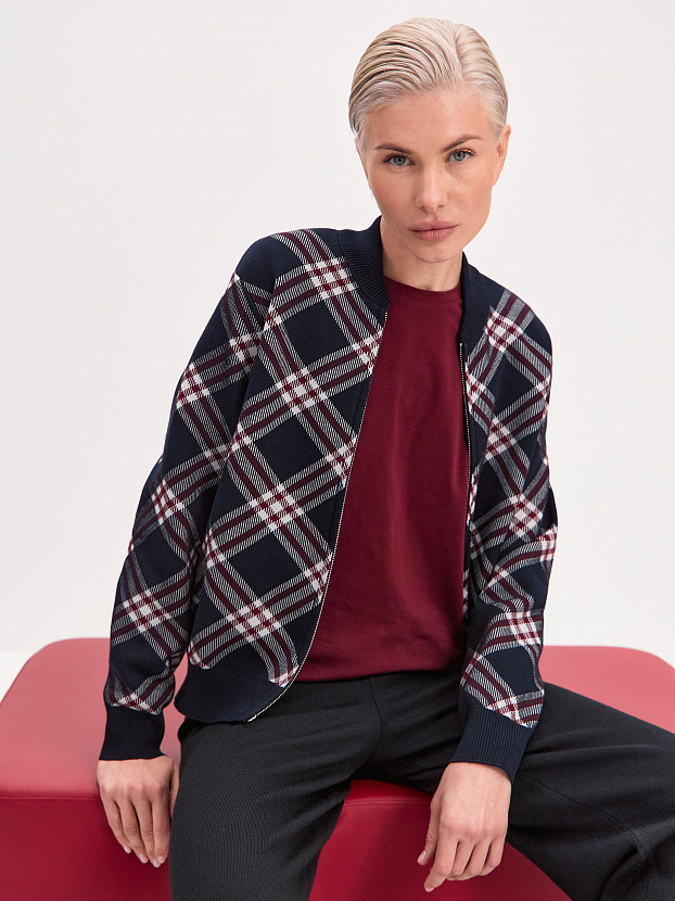 Пандора кардиган (бомбер) трикотажный (темно-синий, 44-46)