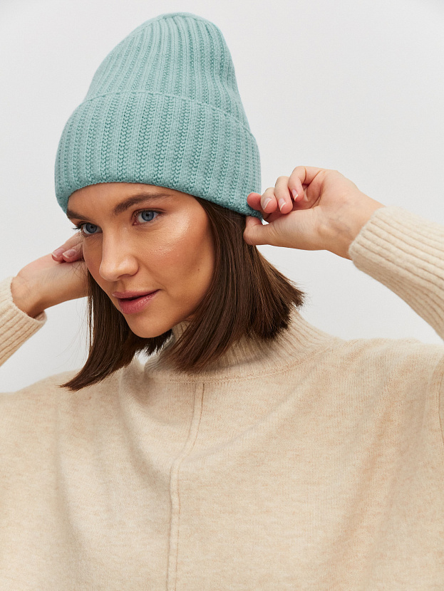 Лайт2 шапка трикотажная (бледно-бирюзовый, 56-58)