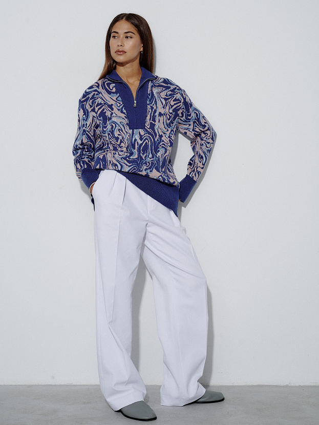 Грация джемпер трикотажный (синий, 44-46)